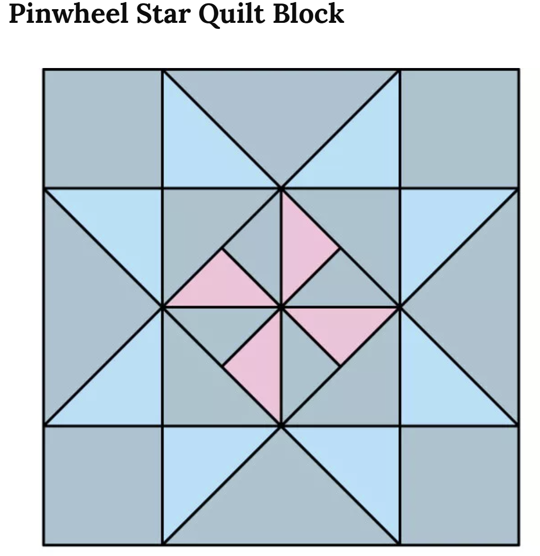 Pinwheel Star Block Pattern