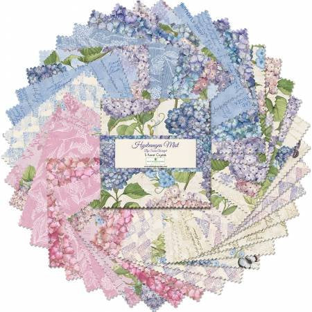 Hydrangea Mist Q508 798 508 5 Karat Crystals 10 Inch Squares from Wilmington Prints