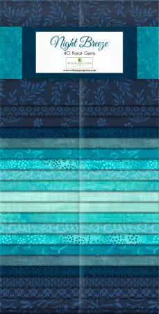 2.5in Strips Night Breeze, 40pcs from Wilmington Prints