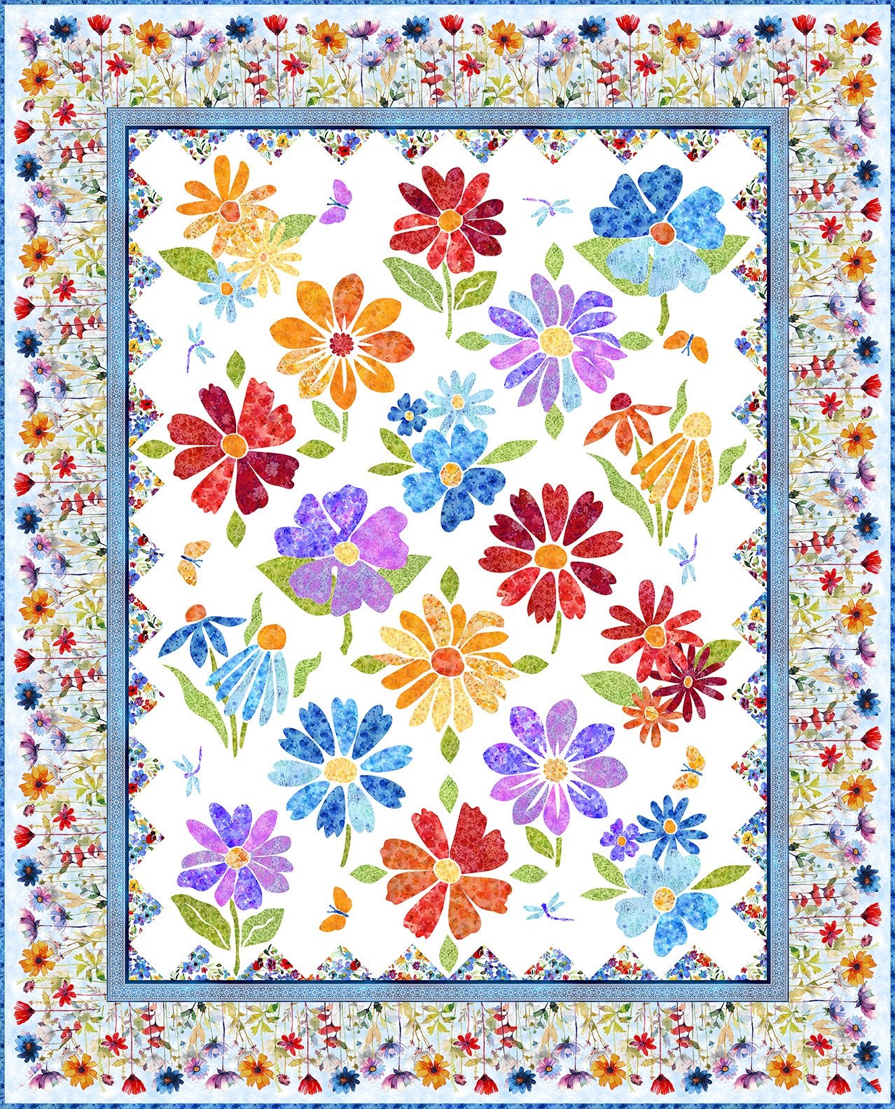 Blooming Night & Day (Fusible) Applique Pattern BDN.AQ.PCW by Jason Yenter from In the Beginning Fabrics