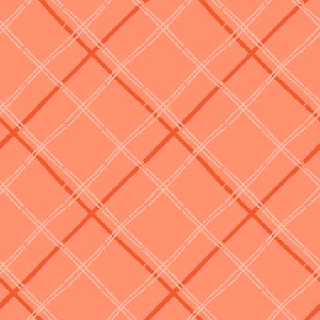 Dear Dahlia Coral Quartz Criss Cross Plaid # RJ6042-CQ2 from RJR Sold by the Half Yard