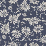 Cadet Blue Doodle Daisy # RJ6062-CB5 from RJR Sold by the Half Yard