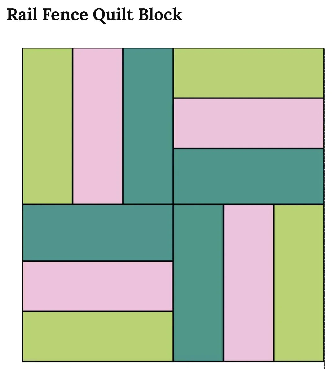 Rail Fun Pattern Rail Fence Block Pattern – The Quilting Bea