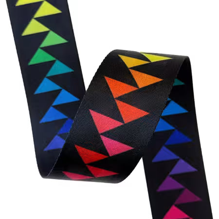 Rainbow Flying Geese Webbing 2in x 12yds # SASSWEB-08 from Sassafras Lane Designs
