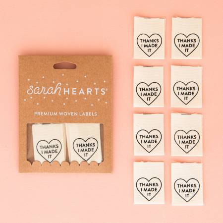 Thanks I Made It Heart Organic Cotton Labels # SH-LC213 from Sarah Hearts