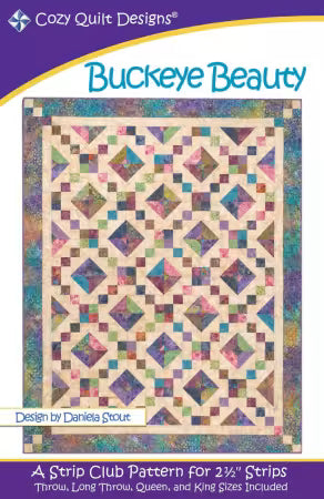 Buckeye Beauty Strip Club quilt pattern cover, SRRBUC from Cozy Quilt Designs