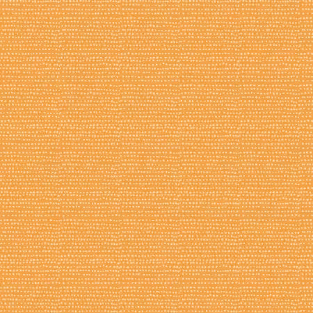 Marigold quilting cotton fabric with a dense pattern of tiny cream dashes
