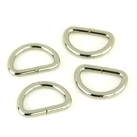 Four D-Rings 3/4" Nickel # STS114S from Sallie Tomato