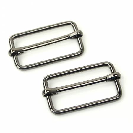 Two Slider Buckles 1 1/2" Gunmetal # STS127BT from Sallie Tomato