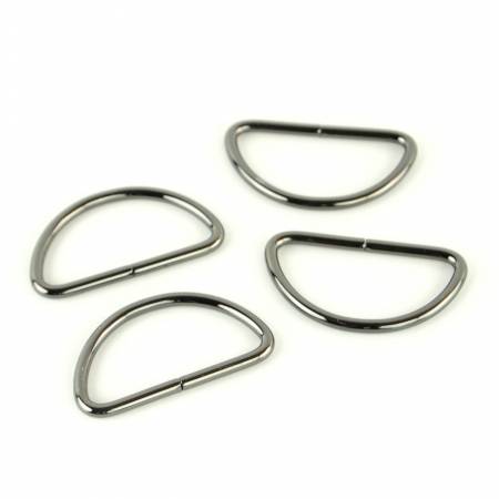 Four D-Rings 1 1/2" Gunmetal # STS182B from Sallie Tomato