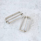 Two 2in Slider Buckles Nickel # STS300S from Sallie Tomato