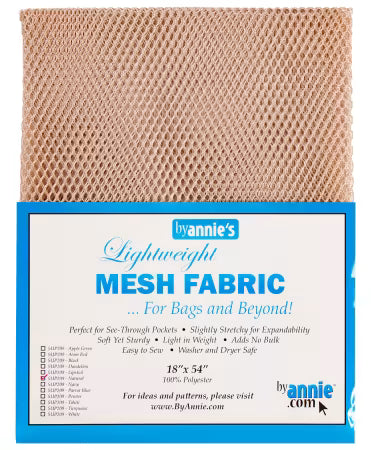 Lightweight Mesh Fabric Natural 18x54in # SUP209-NAT from ByAnnie Individually Packaged