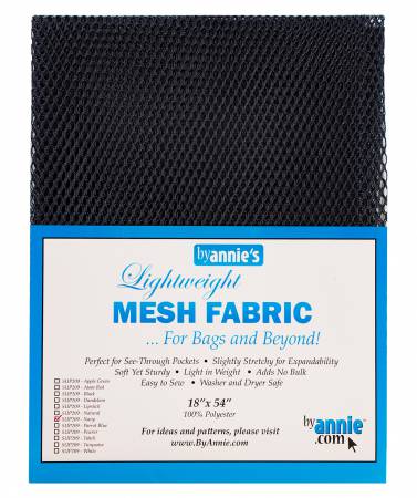 Lightweight Mesh Fabric Navy 18x54in # SUP209-NVY from ByAnnie Individually Packaged