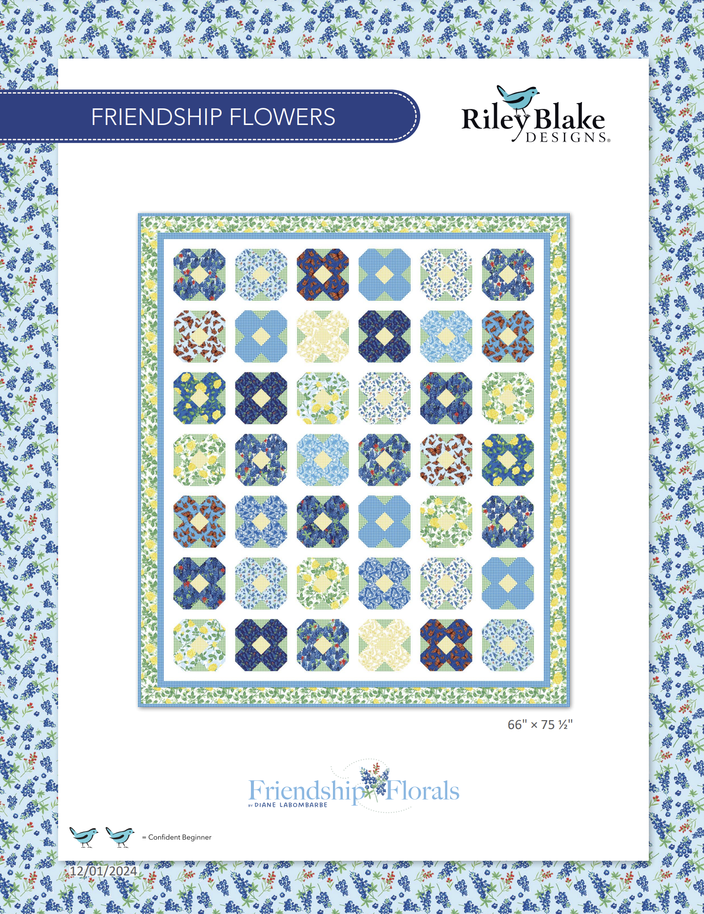 Friendship Flowers Free Quilt Pattern from Riley Blake Fabrics