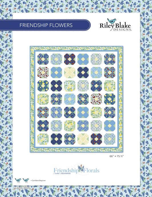 Friendship Flowers Free Quilt Pattern from Riley Blake Fabrics