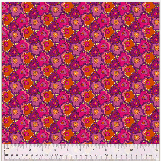 Twilight by Sally Kelly Collection Twilight Pop Magenta 54303D-4 from Windham Fabrics Sold by the Half Yard