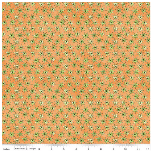 Ghoul Friends C16055-ORANGE Stars by Teresa Kogut for Riley Blake Designs Sold by the Half Yard