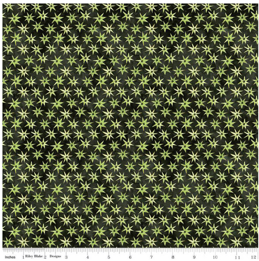 Ghoul Friends C16055-BLACK Stars by Teresa Kogut for Riley Blake Designs Sold by the Half Yard