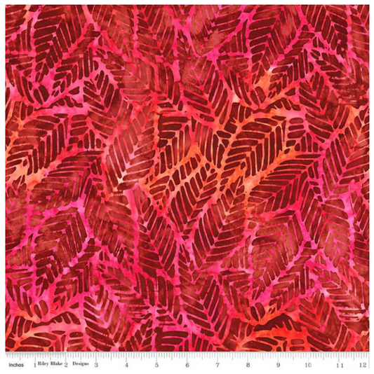 Expressions Batiks Floral Reflections Red Candy Riot SKU: BT23185-224 from Riley Blake Designs Sold by the Half Yard