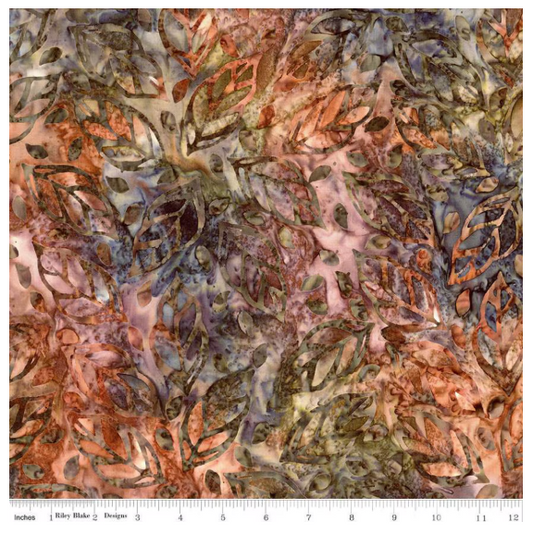 Expressions Batiks Floral Reflections Bronze Sea SKU: BT23183-145 from Riley Blake Designs Sold by the Half Yard