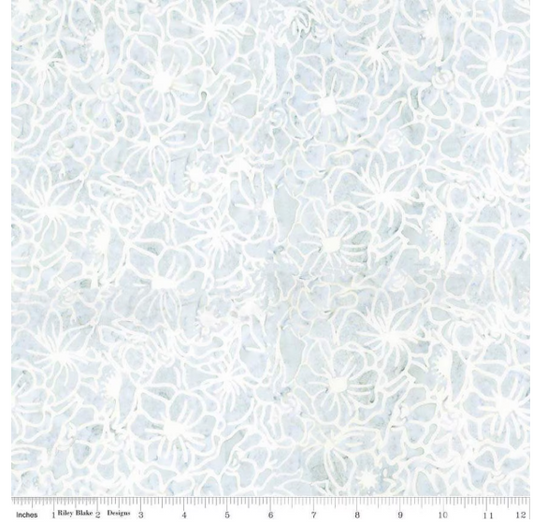 Expressions Batiks Floral Reflections Wisp SKU: BT23181-290 from Riley Blake Designs Sold by the Half Yard