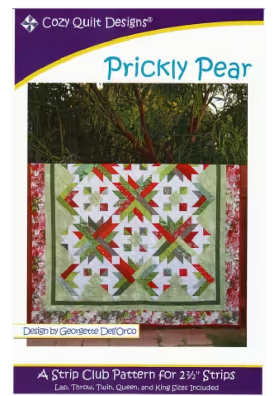 Strip Club - Prickly Pear # CQD01087 Quilt Pattern Fat Quarters Anonymous by Cozy Quilt Designs