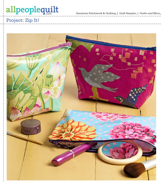 Zip It! Free Zippered Pouch Pattern