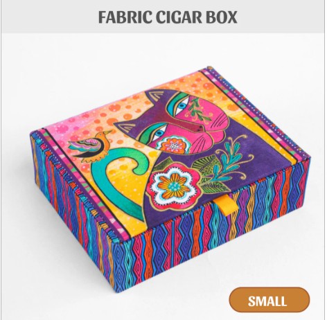 Small Fabric Cigar Box DIY kit, Cartonnage Kit 209a from Colorway Arts