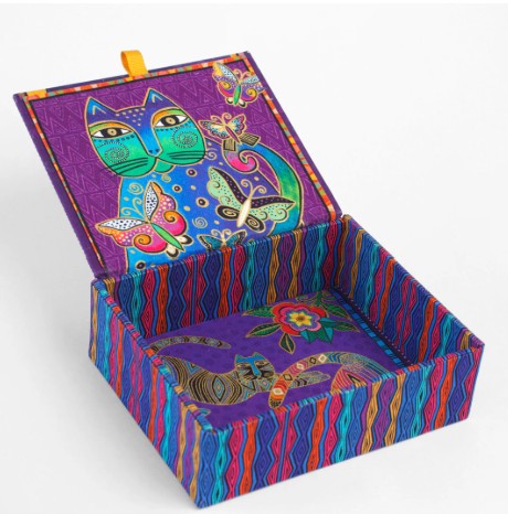 Small Fabric Cigar Box DIY kit, Cartonnage Kit 209a from Colorway Arts