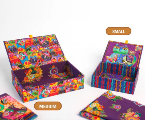 Fabric Cigar Box DIY kit, Cartonnage Kit 209 from Colorway Arts