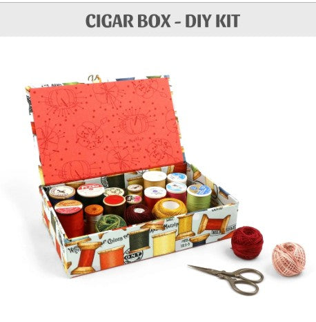 Fabric Cigar Box DIY kit, Cartonnage Kit 209 from Colorway Arts