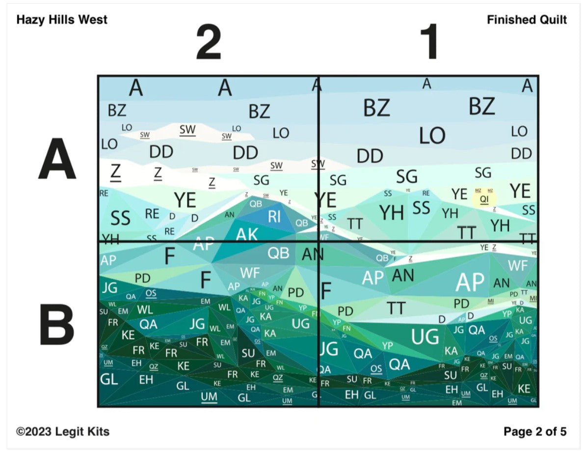 Hazy Hills West Foundation Paper Piecing Pattern from Legit Kits