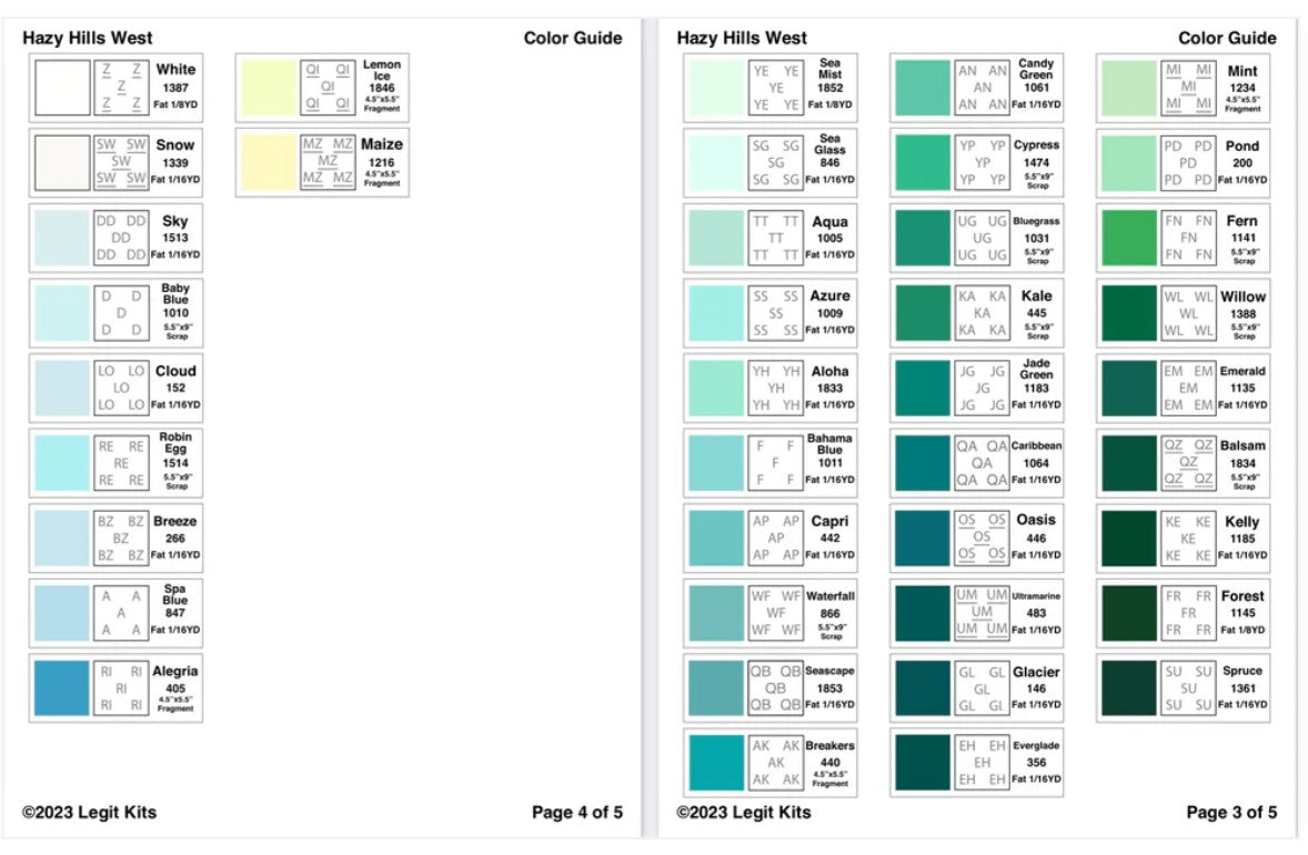 Hazy Hills West Foundation Paper Piecing Pattern from Legit Kits