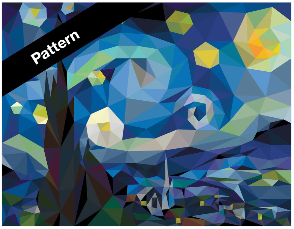 Starry Night # LK-PT046 Foundation Paper Piecing Pattern from Legit Kits