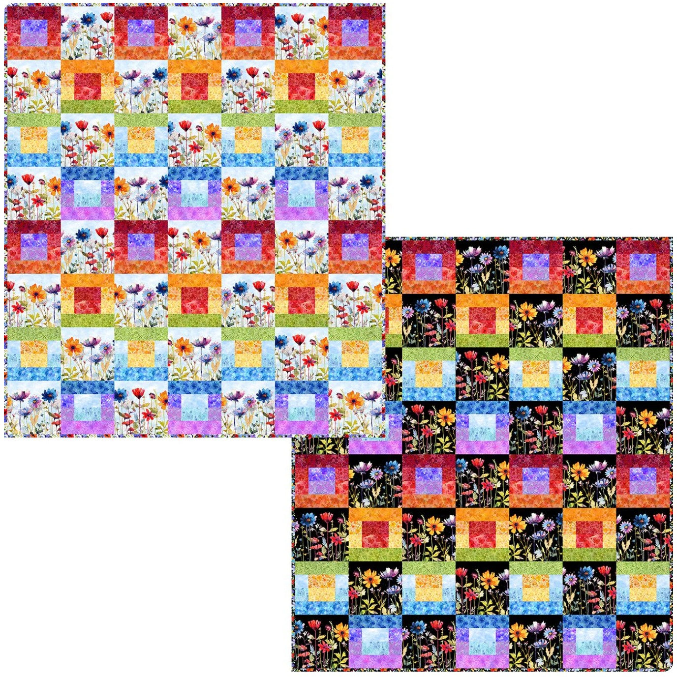 Blooming Night & Day Strip Quilt Pattern BDNSQPATT by Jason Yenter from In the Beginning Fabrics