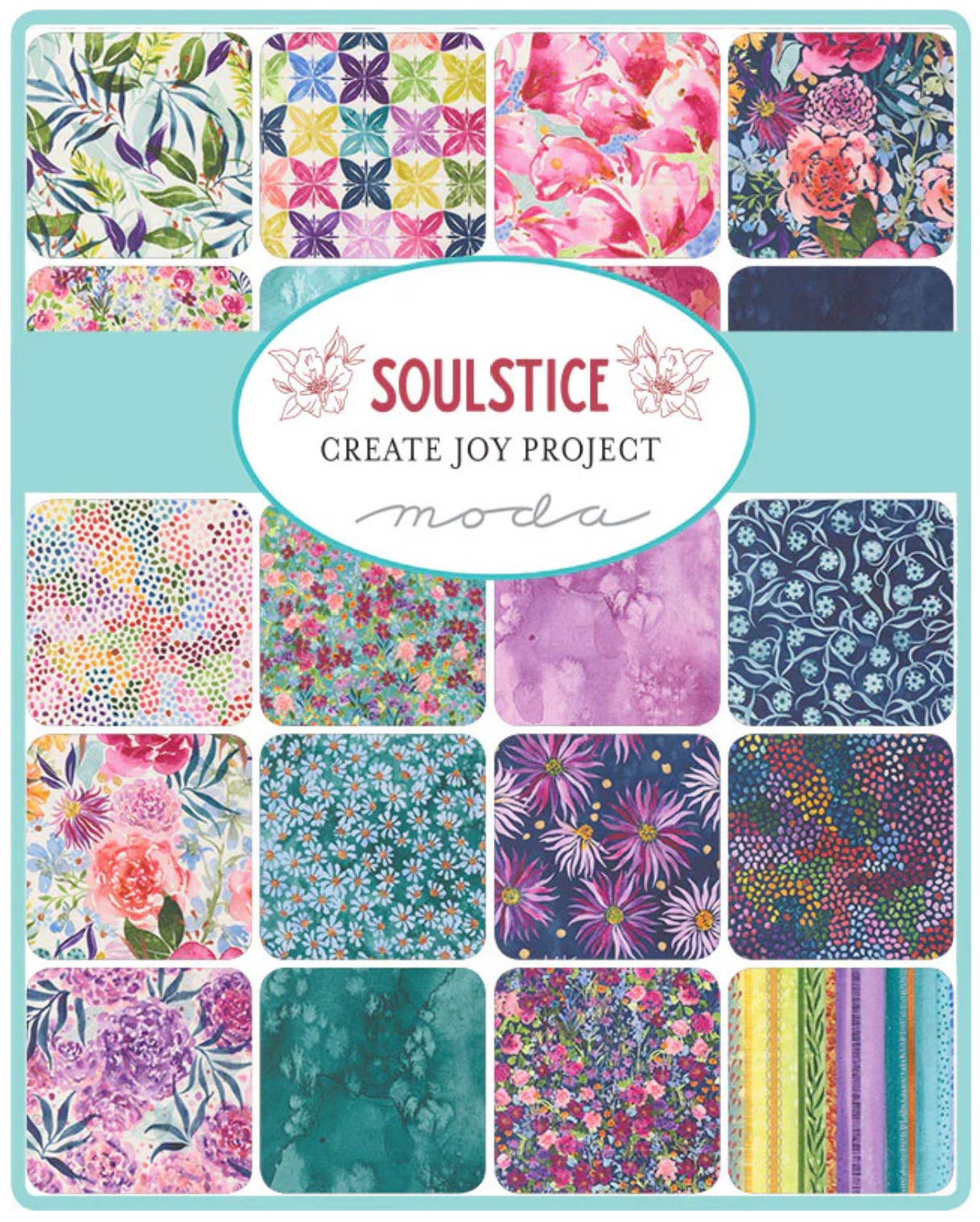 Moda Fabrics Soulstice Create Joy Project 39860MC Mini Charms 2.5 Inc Squares from Moda Fabrics