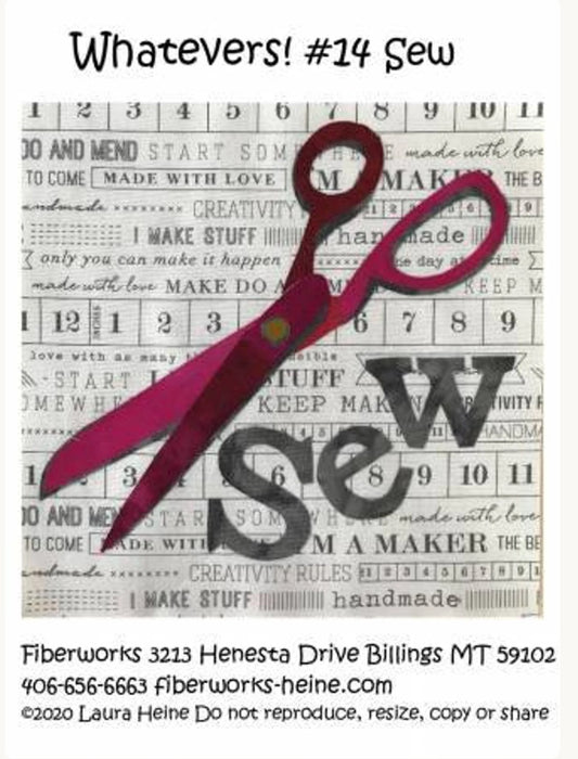 Whatevers! #14 "Sew" Collage Pattern by Laura Heine #FWLHWHAT14
