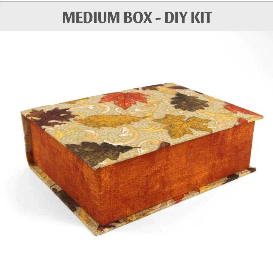Colorway Arts Cartonnage Fabric medium box DIY kit, cartonnage kit 131