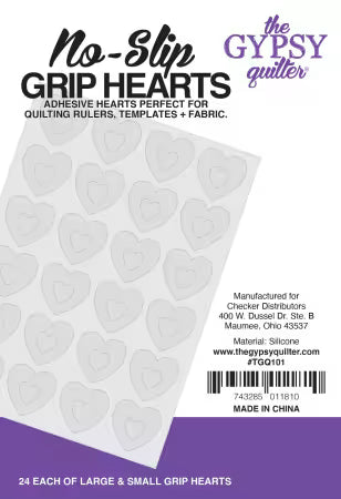 The Gypsy Quilter Stuck On You Grip Hearts # TGQ101