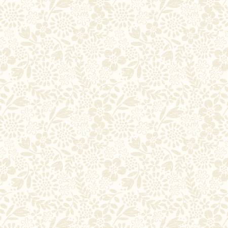 Flower garden cream on cream # TT10-2 Tiny Tonals from Lewis & Irene Sold by the Half Yard