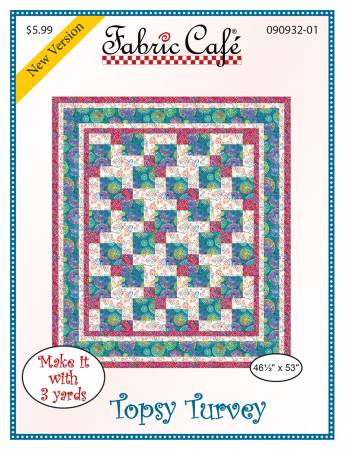 Topsy Turvey 3-Yard Quilt Pattern from Fabric Cafe