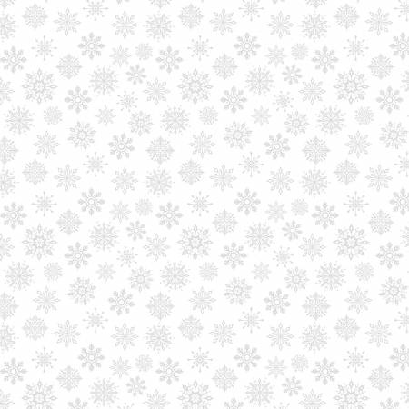 White On White Small Snowflakes # 39164-100 from Wilmington Prints Sold by the Half Yard