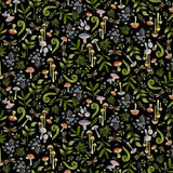 Wild Wonder Black Digital Forest Floor # Y4078-3 by Sue Zipkin from Clothworks Sold by the Half Yard