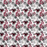 Merlot Multi Color Digital Crazy Daisies # Y4263-55 from Clothworks Sold by the Half Yard