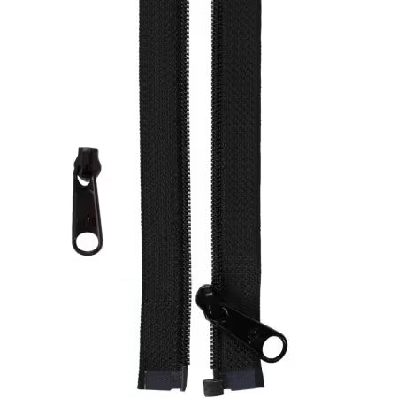 50in Separating Zipper and Extra Slide Black # ZIP50-105 from ByAnnie