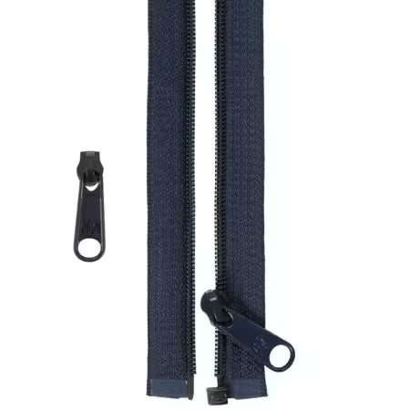 50in Separating Zipper and Extra Slide Navy # ZIP50-235 from ByAnnie