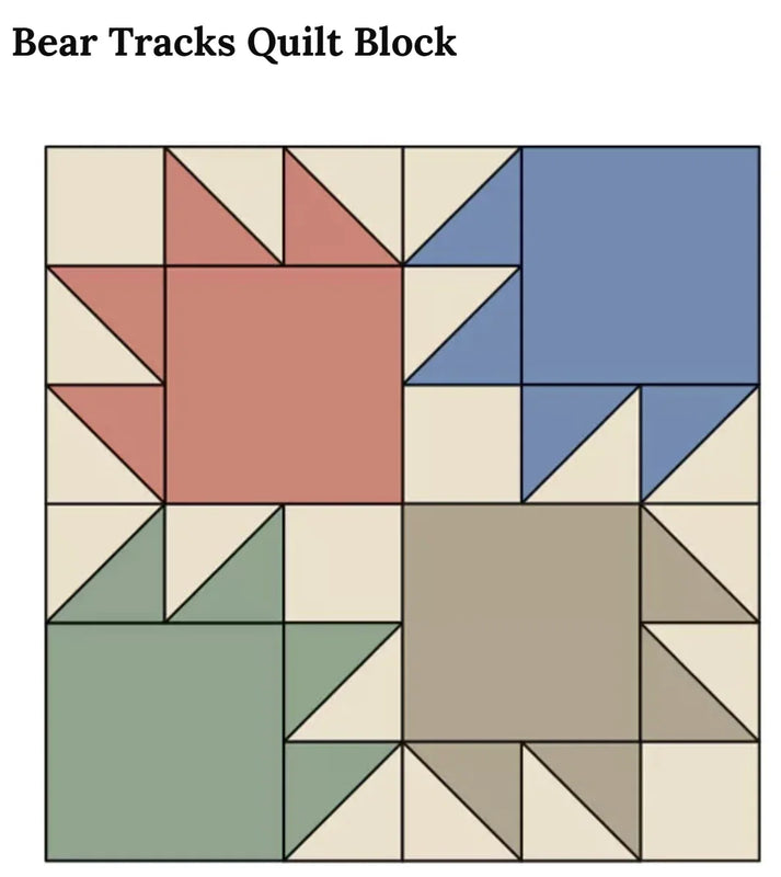 Bear Tracks Quilt Block Pattern – The Quilting Bea