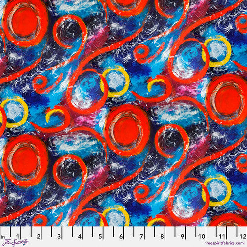 Comet Night PWGM016 Night by George Mendoza for the Kaffe Fassett Collective from Free Spirit Fabrics Sold by the Half Yard