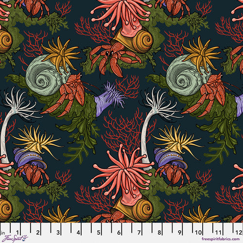 Hermit Crab Hideaway Multi PWRH084 Multi by Rachel Hauer for the Kaffe Fassett Collective from Free Spirit Fabrics Sold by the Half Yard