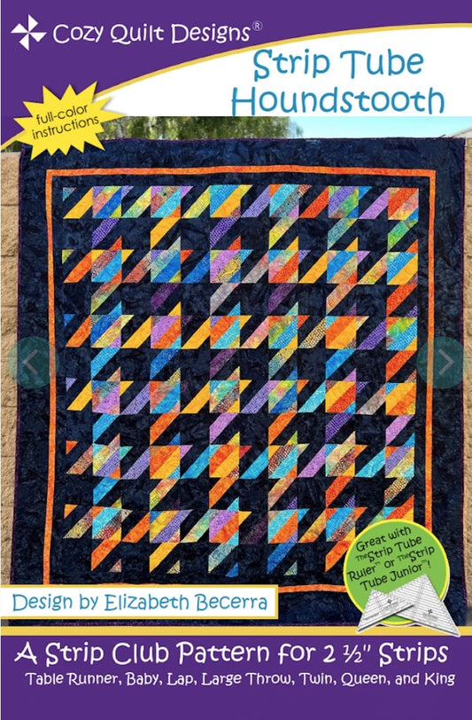 Strip Tube Houndstooth Quilt Pattern from Cozy Quilt Designs